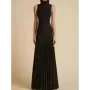 TWOTWINSTYLE-vestido de cuello alto sin espalda para mujer, traje de cintura alta, ajustado, adelgazante, estilo femenino