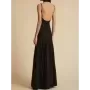 TWOTWINSTYLE-vestido de cuello alto sin espalda para mujer, traje de cintura alta, ajustado, adelgazante, estilo femenino