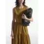 TWOTWINSTYLE-Vestidos adelgazantes ahuecados para mujer, cuello redondo sin mangas, cintura alta, diseñador minimalista, nuevo