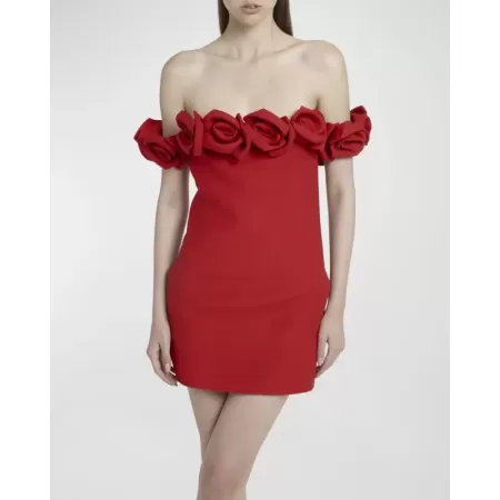 Vestido Rojo Con Flores