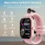 Reloj inteligente deportivo para hombre y mujer, pulsera con pantalla táctil completa, Bluetooth, llamadas, podómetro, para Andr