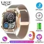 Reloj inteligente militar con GPS para hombre, dispositivo resistente al agua Ip68, con llamadas por Bluetooth y voz IA para And