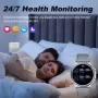 Reloj inteligente para hombre y mujer, pulsera deportiva resistente al agua IP67 con Bluetooth, llamadas, monitoreo del sueño y 