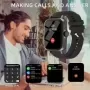 Reloj inteligente inalámbrico para iPhone y Android, modo multideporte, recordatorio de llamadas y rechazo, recordatorio SMS