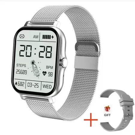 Reloj inteligente resistente al agua IP67 para hombre y mujer, pulsera con Bluetooth, respuesta a llamadas, Dial táctil completo