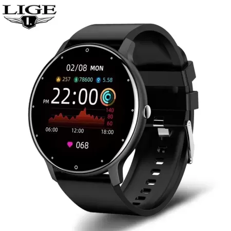 LIGE-reloj inteligente para mujer, accesorio de pulsera resistente al agua IP67 con pantalla táctil, Bluetooth, compatible con A