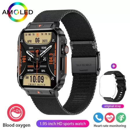 Reloj inteligente deportivo para Hombre y mujer, pulsera resistente al agua IP68 con pantalla de 2024 pulgadas, control de la sa