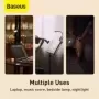 Baseus-Lámpara LED de mesa con Clip, luz táctil Flexible de lectura para estudio, dormitorio, mesita de noche y escritorio, reca