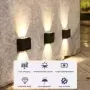 Lámpara Solar Led impermeable para exteriores, iluminación luminosa hacia arriba y hacia abajo para jardín, balcón, patio, decor