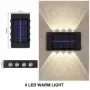 Lámpara Solar Led impermeable para exteriores, iluminación luminosa hacia arriba y hacia abajo para jardín, balcón, patio, decor