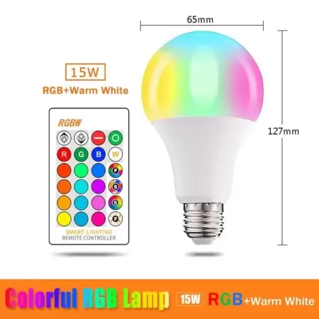 Tuya-bombilla inteligente E27, luz Led RGB regulable, 5W, 10W, 15W, aplicación Smart Life, Control por voz con Alexa y Google Ho