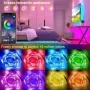 Tira de luces LED RGB 5050 con Control por aplicación, cinta de luz LED Flexible que cambia de Color, para decoración de habitac