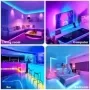 Tira de Luces Led RGB 5050 con Bluetooth para decoración de habitación, cinta de diodo Flexible con Control por aplicación, Wifi