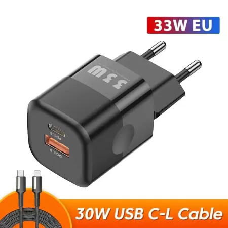 KUULAA-cargador USB tipo C de 33W