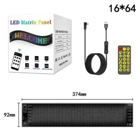 Panel de matriz LED programable IP65, pantalla Flexible, Mensaje de animación, señal de desplazamiento, Control por aplicación p