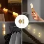 Lámpara LED de pared para interiores, luz nocturna de pared recargable por USB, madera, interior con Sensor de movimiento, induc