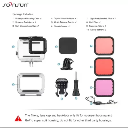 SOONSUN-Kit lentes para GoPro 5,6,7