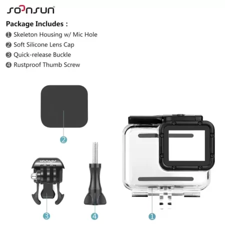 SOONSUN-Carcasa para GoPro 5, 6, 7