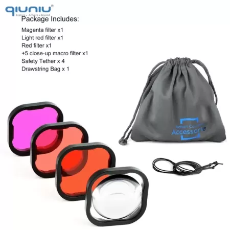 QIUNIU-Kit de filtro de Color para GoPro