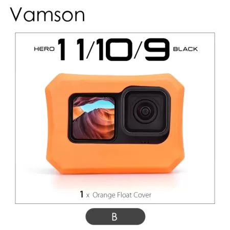 Vamson-funda flotante naranja para GoPro 12, 11, 10, 9