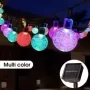 Guirnalda de luces solares para exteriores, resistente al agua IP65, globo de cristal Solar, 8 modos de iluminación alimentada p