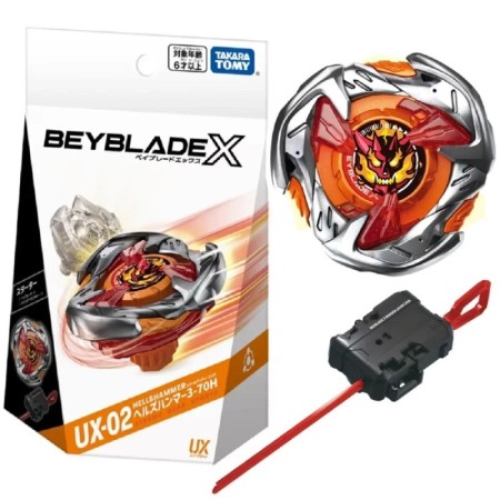 Takara Tomy Beyblade X UX-02 Martillo de inicio del infierno 3-70H