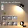 Candelabro de pared LED regulable, 19 colores RGB, recargable, funciona con pilas, luz de imagen, Control táctil y remoto, 360 °