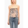 DIESEL - Top transparente T-Celeste con detalles de terciopelo | Talla S