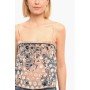 DIESEL - Top transparente T-Celeste con detalles de terciopelo | Talla S