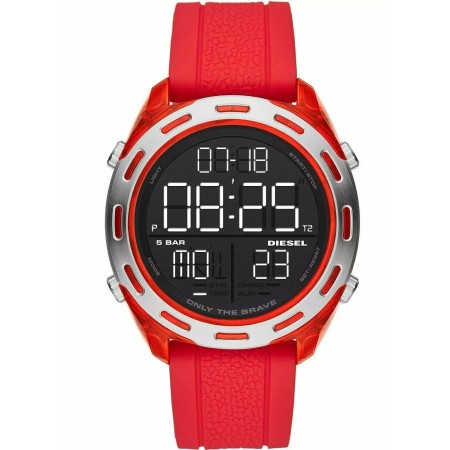 DIESEL - Reloj con Correa de Silicona Roja Crusher DZ1900