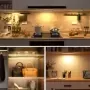 Luz LED para debajo de la unidad de cocina, luces de armario con Sensor de movimiento, recargable por USB, regulable, tira de il