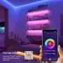 Tira de luces LED inteligente con WiFi, sincronización de música controlada por voz y aplicación remota, Compatible con Alexa y 