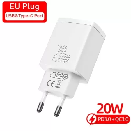 Baseus-cargador USB tipo C para móvil, dispositivo de carga rápida de 20W, PD, para iPhone 14, 13 Pro Max, Xiaomi mi POCO QC 3,0