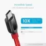 Anker-Cable USB Powerline + tipo C, carga rápida para teléfono móvil, alta durabilidad, para Samsung y Xiaomi