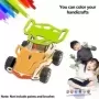 Coche de Control remoto de madera para niños, tracción en las cuatro ruedas, Kits de experimentos de ciencia, ensamblaje de carr