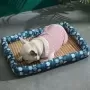 Cama de ratán tejida para mascotas