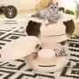 Cama con túnel para gatos