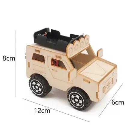 Jeep eléctrico de madera