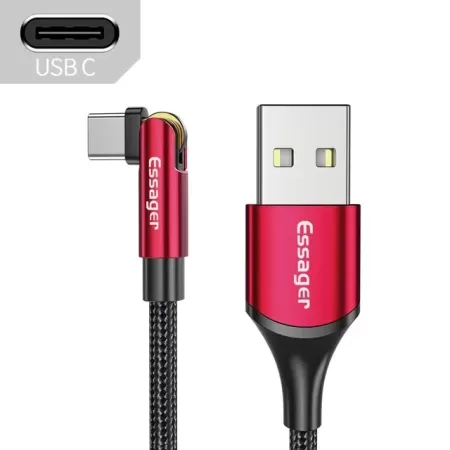 Essager-Cable USB tipo C de 540 grados