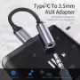 Essager-Adaptador USB tipo C a audio 3,5mm