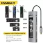 Essager-Hub USB 8 en 1 con almacenamiento de disco