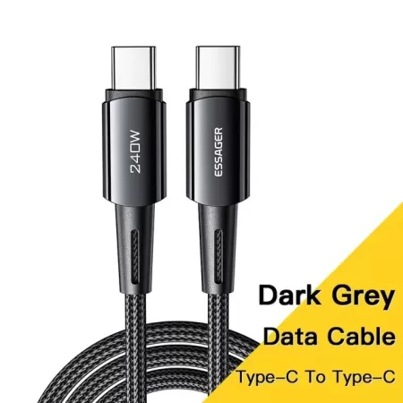 Essager-Cable USB de carga rápida tipo C de 240W