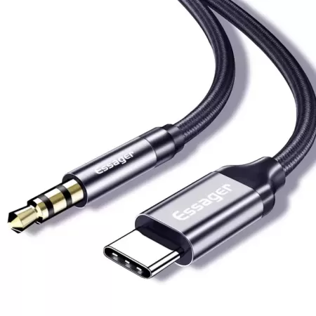 Essager-Adaptador de Cable de Audio USB tipo C a Jack de 3,5mm