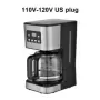 Cafetera americana de goteo automático, máquina de café de 110/220V, 1.8L, 12 tazas, hervidor de vidrio, para el hogar y la Ofic