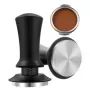 Tamper de café Espresso de acero inoxidable, Base plana/rosca, diseño de resorte interno, fuerza fija equilibrada, 51mm, 53mm, 5