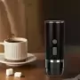 Cafetera expreso eléctrica de carga rápida, máquina de café expreso 3 en 1 apta para Nespresso Dolce, cápsula/polvo para acampar