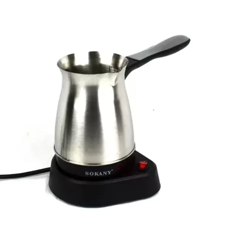 Cafetera eléctrica turca griega, cafetera portátil de acero inoxidable, Moka Pot