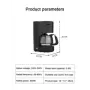 DMWD-cafetera eléctrica de goteo semiautomática para el hogar, cafetera americana Espresso de 650ml, 220V