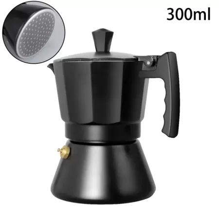 Cafetera Moka italiana de aluminio, cafetera Espresso, cocina de inducción, percolador, estufa, cafetera superior, 3 tazas, 6 ta