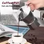 Cafetera italiana Moka, cafetera Espresso de aluminio, tetera, estufa de Latte, accesorios de Barista clásicos